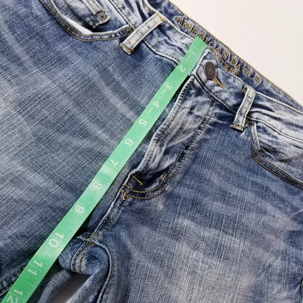 AEO American Eagle Jeans Men 30x30 FLEX 4 360 Light Wash Blue Denim